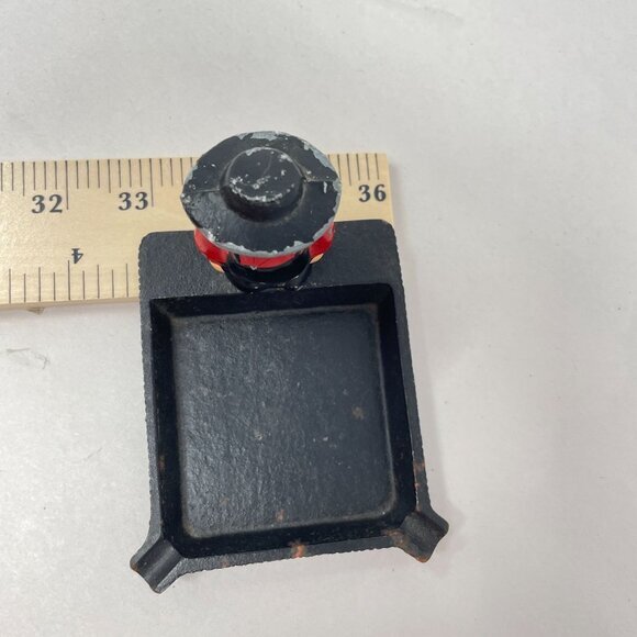 Dalecraft Amish Boy Man Cast Iron Tray Reading PA Vintage Marked Folk Art - Picture 14 of 16